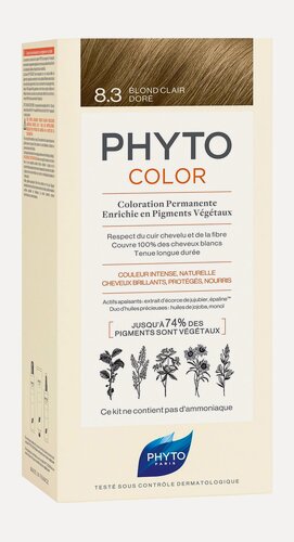 Изображение товара PHYTO Phytocolor Краска для волос, 50/50/12 мл, 8.3 Светлый золотистый блонд