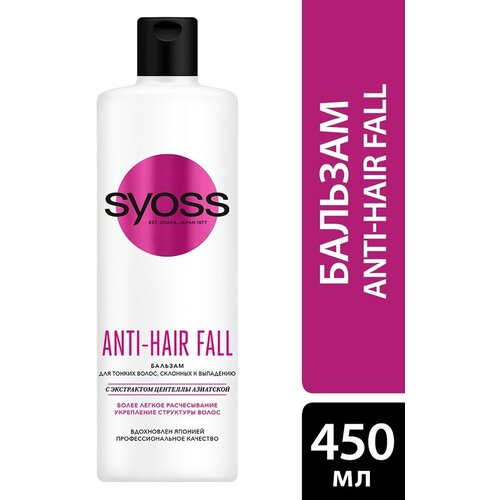SYOSS бальзам для волос 450 мл ANTI-HAIR FALL бальзам для тонких склонных к выпадению волос anti hair fall 450мл