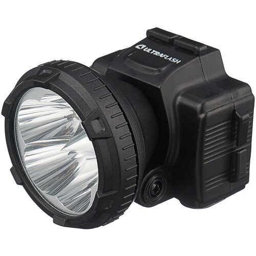 Ultraflash LED5365 фонарь налобн аккум 220В, черный, 5 LED, 2 реж, пласт, бокс