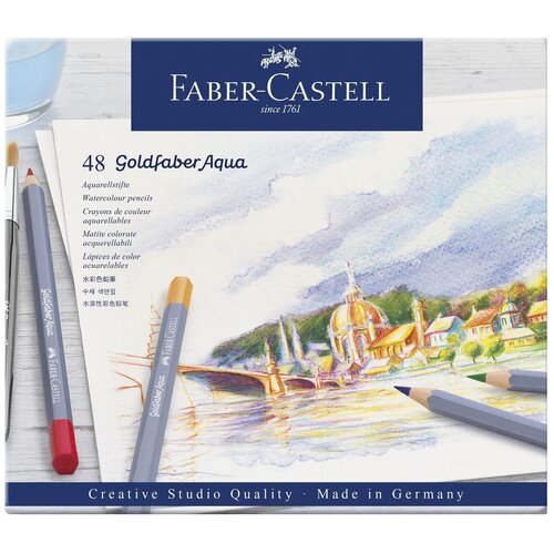 Faber-Castell Акварельные карандаши Goldfaber Aqua, 48 цветов (114648), 48 шт.