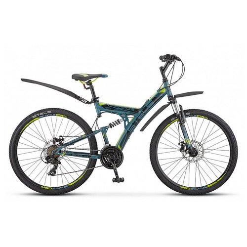 Горный (MTB) велосипед STELS Focus MD 21-sp 27.5 V010 (LU089832/LU075946), рама 19, серый/желтый