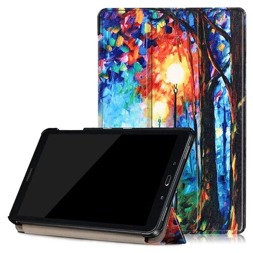 фото Чехол-обложка mypads для samsung galaxy tab a 10.1 2016 sm-p580/p585 s-pen тонкий умный кожаный на пластиковой основе с трансформацией в подставку тематика сказочный лес