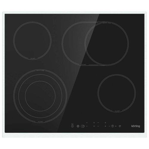 Электрическая варочная панель Korting HK 63052 X с рамкой цвет панели черный цвет рамки серебристый 4157900₽