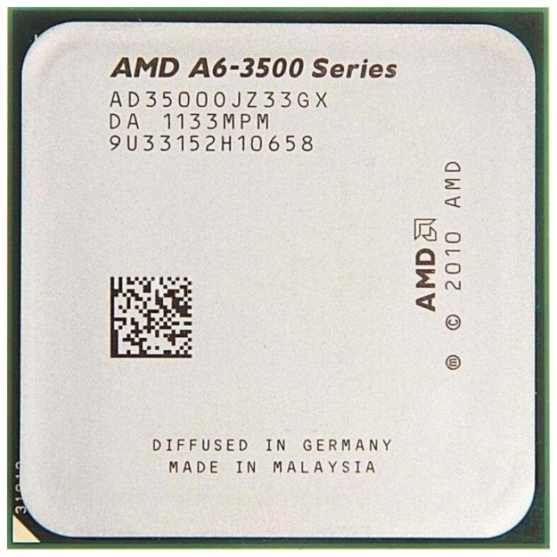 Процессор AMD A6-3500 Llano FM1,  3 x 2100 МГц, OEM