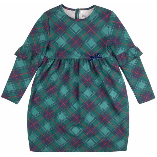 фото Платье bossa nova, размер 98, зеленая клетка