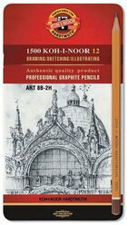 KOH-I-NOOR Набор чернографитных карандашей Art серия 1500 12 шт (1502012008PL)