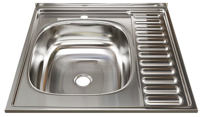 Мойка 60х60 для кухни накладная нержавейка - 90 фото