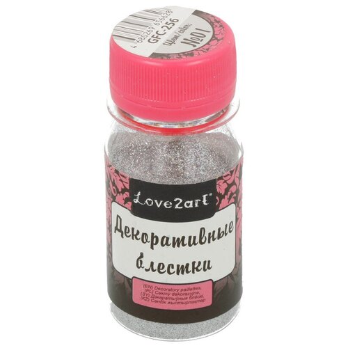 Love2art Декоративные блестки GFC-256 01 мм 20 г 01 серебряный голографик 47802876302 1035₽