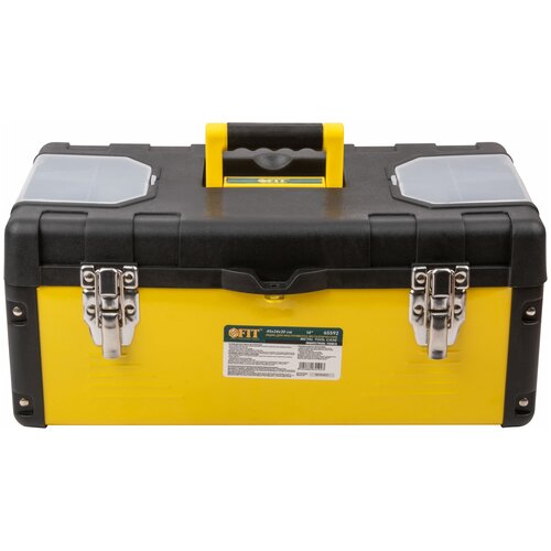 ящик с органайзером fit 65571 32x17x16 см 12 черный желтый Ящик с органайзером FIT 65592, 45x24x20 см, 18'' , черный/желтый