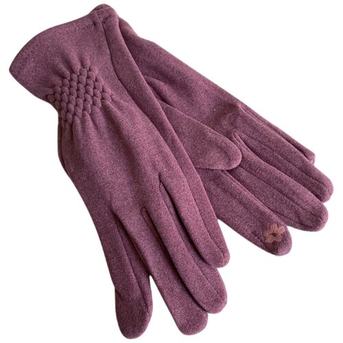 фото Перчатки женские сенсорные трикотажные осенние теплые розовые бельевой шкаф