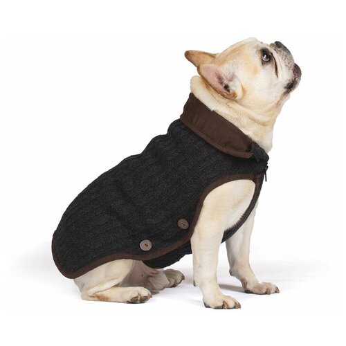 фото Вязаная нано куртка dog gone smart nano knit sweater, размер 14", серый