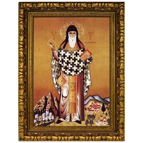 Арсений Каппадокийский Святой преподобный. Икона на холсте.