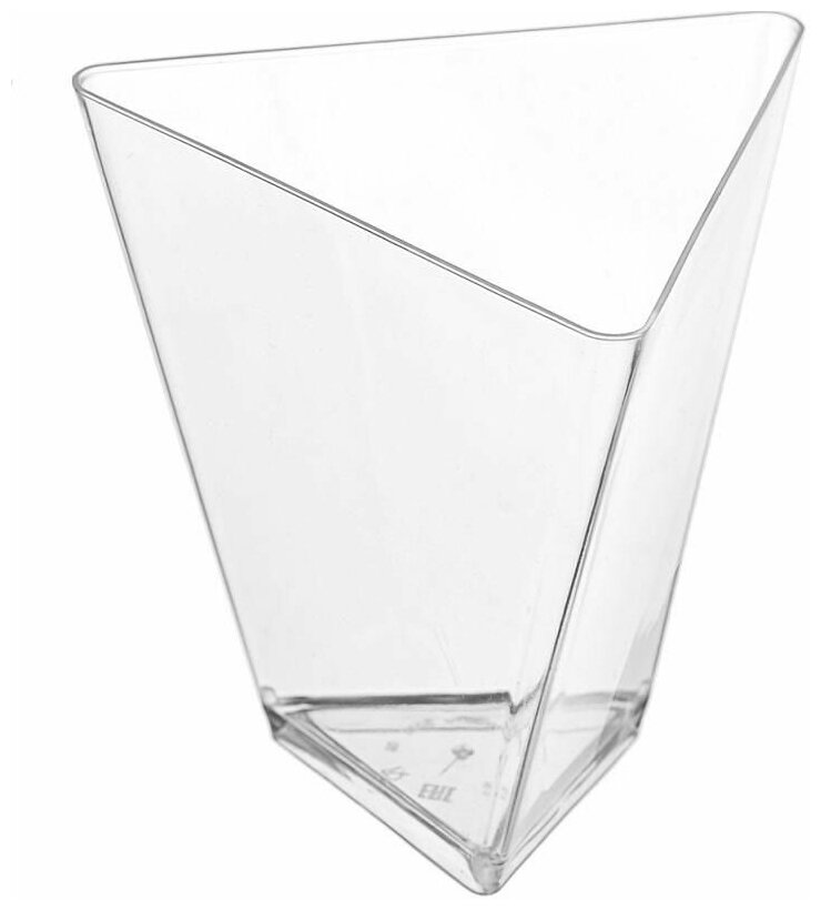 Форма пластиковая одноразовая для фуршетов «Треугольник», 70 мл, 6,7 см, цвет прозрачный