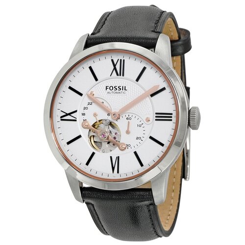 Наручные часы FOSSIL Townsman, серебряный, белый наручные часы fossil townsman синий черный