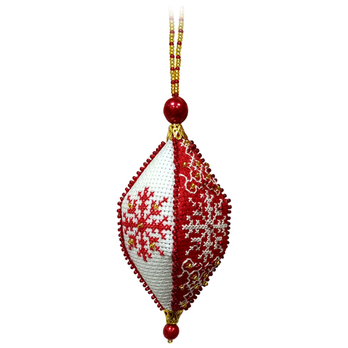 фото Zengana набор для вышивания подвески новогодняя сосулька (м-045)