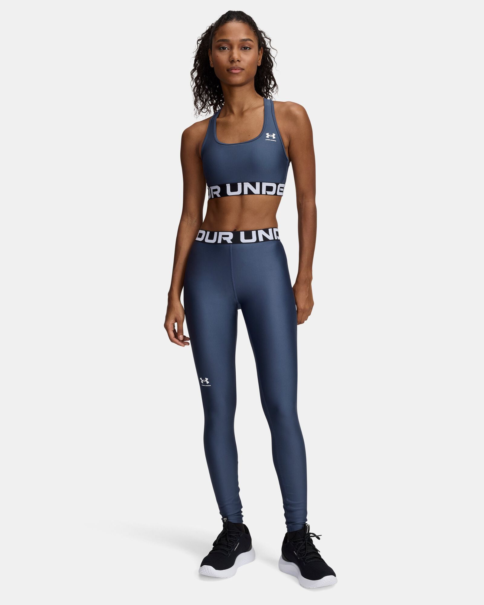 Легинсы Under Armour Authentics, размер LG, серо-синий — фото 1