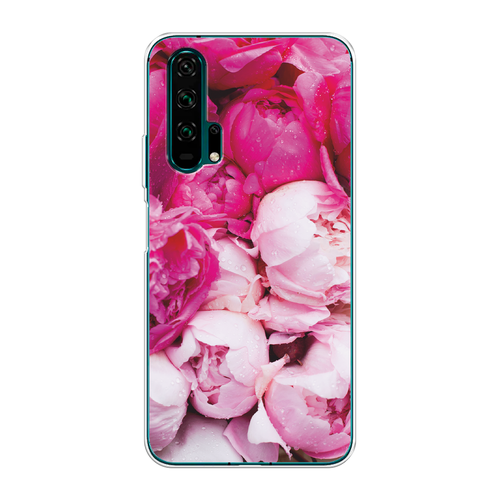 Силиконовый чехол на Honor 20 Pro / Хонор 20 Про Пионы розово-белые силиконовый чехол розовые и белые пионы на honor 20 хонор 20