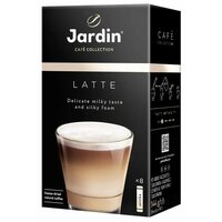 Растворимый кофе Jardin Latte, в пакетиках, 8 уп, 144 г