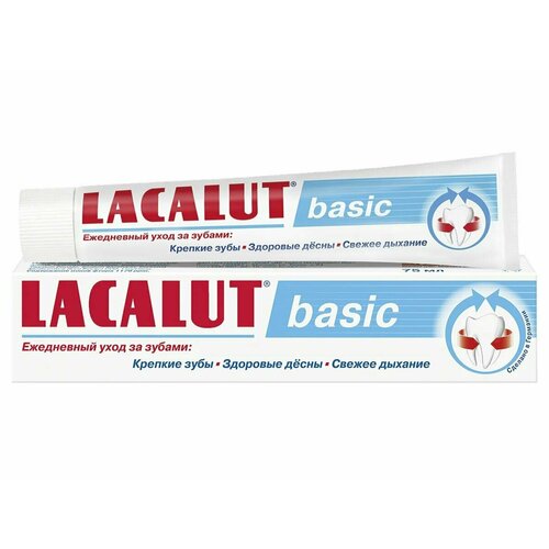 Lacalut Зубная паста Basic, 75мл lacalut зубная паста мульти эффект 75 мл lacalut зубные пасты