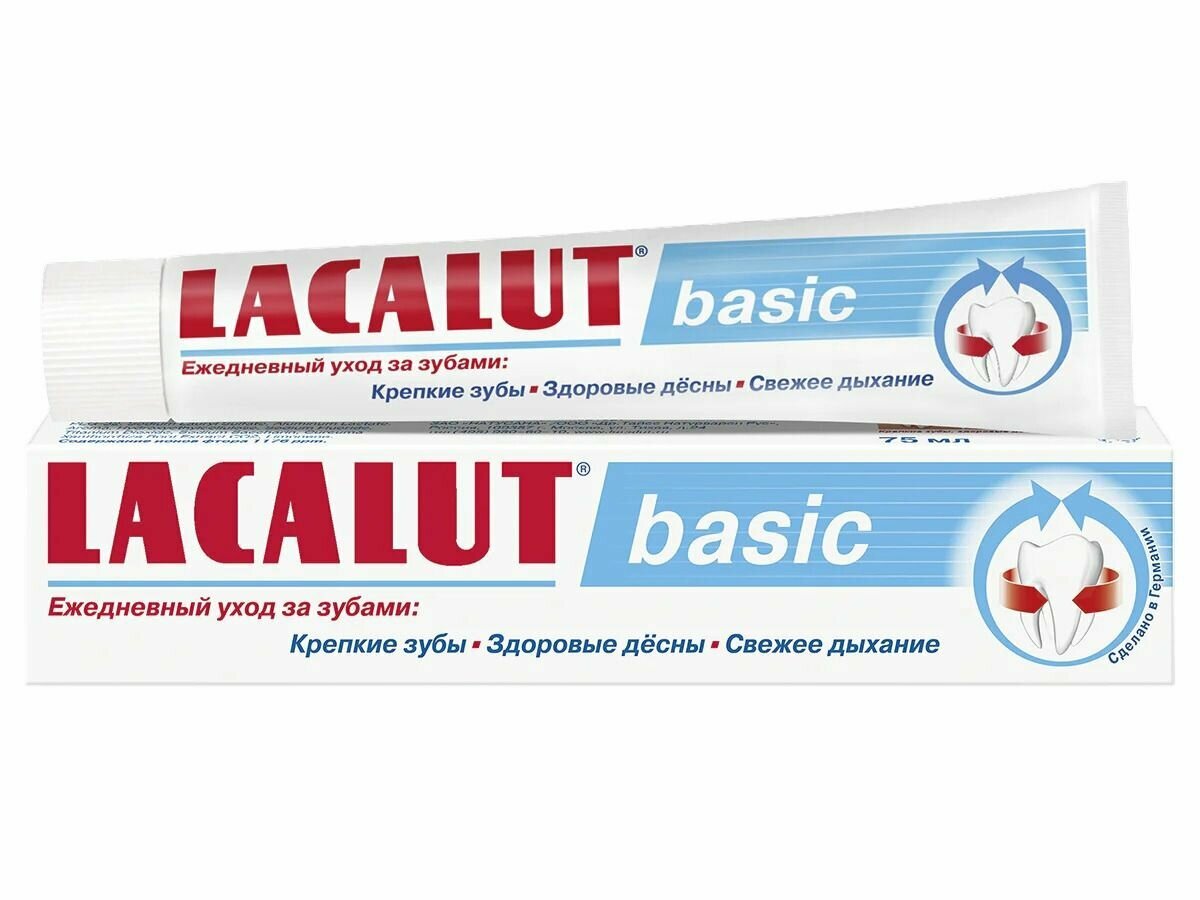 Lacalut Зубная паста Basic, 75мл