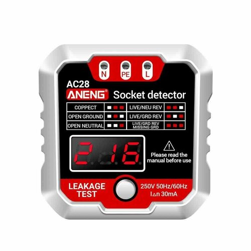 фото Детектор розетки aneng ac28