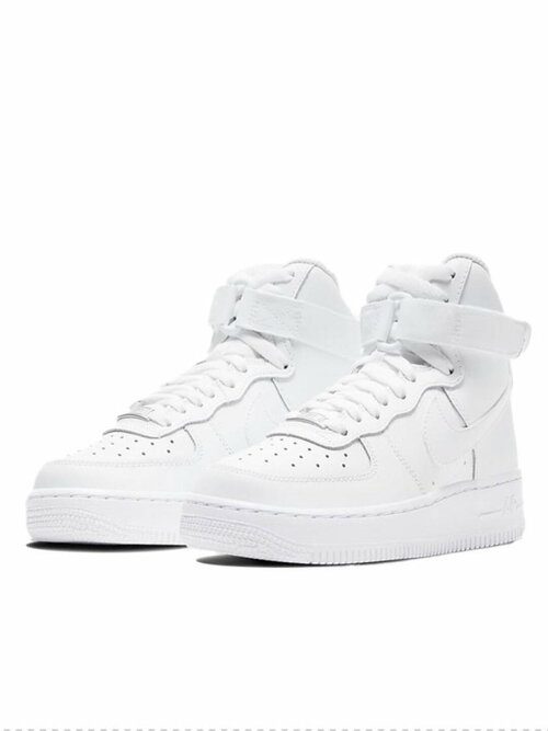 Кроссовки NIKE Air Air Force 1, демисезонные, натуральная кожа, размер 37,5 EU, белый