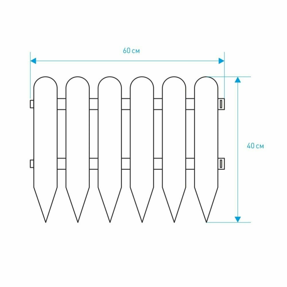 Забор декоративный 25x240 см пластик цвет коричневый