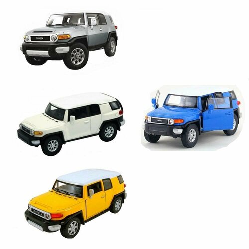 металлическая машинка 1 34 1 39 toyota fj cruiser белый 43639l d welly 1:34-39 Toyota FJ Cruiser модель машины Welly 43639