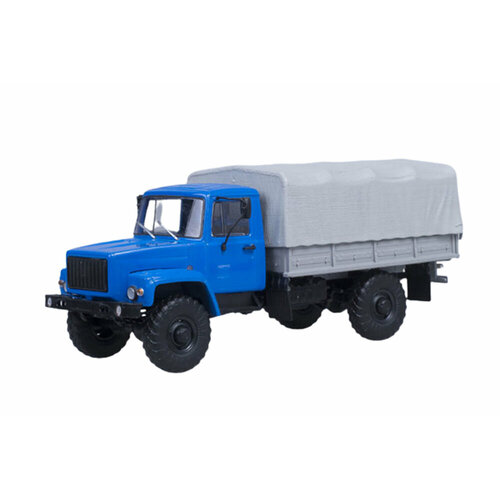 Горький 3308 4x4 (двигатель ЗМЗ-513) бортовой с тентом (синий)