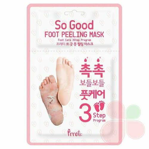 Prreti Отшелушивающие пиллинг-носочки с гиалуроновой кислотой Foot Care 3-Step Program 1pair