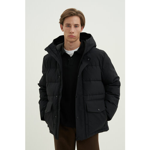 Куртка FINN FLARE, размер M, черный куртка демисезон зима силуэт прямой утепленная размер m бордовый