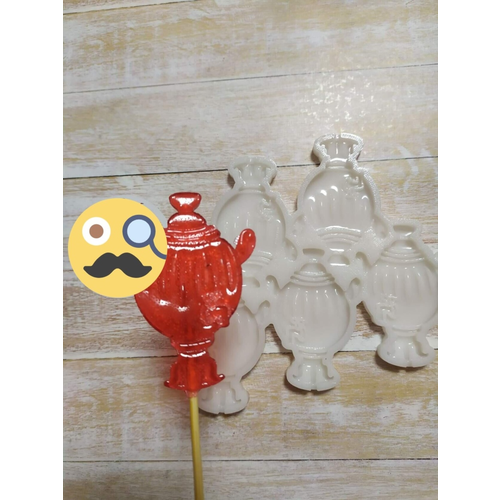 Молд для леденцов самовар 7 см