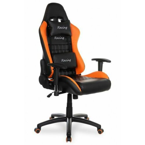 Геймерское кресло College BX-3827 профессиональное, макс. нагрузка 120 кг, боковая поддержка спины, 68 x 69 x 138 см оранжевый