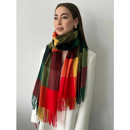 фото Шарф ,180х80 см, one size, красный, желтый own accessories