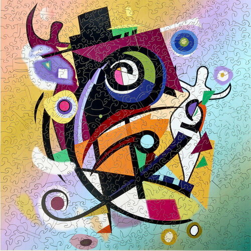 Active Puzzles Деревянный пазл Красочный Кандинский 40*40 см, 488 элементов Kandinsky-puzzles