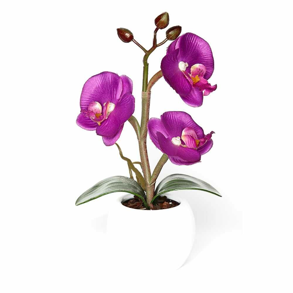 Светильник светодиодный старт Орхидея декоративный 80x80x235 мм фиолетовый - фотография № 1