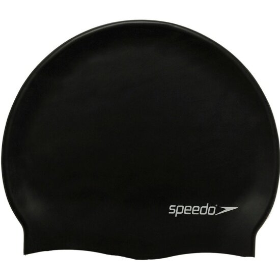 Шапочка для плавания Speedo Plain Flat Silicone Cap, 8-709910001, черный, силикон