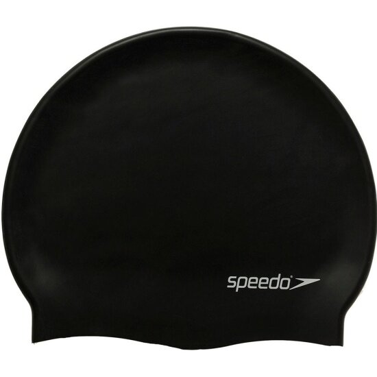 Шапочка для плавания Speedo Plain Flat Silicone Cap, 8-709910001, чёрный, силикон