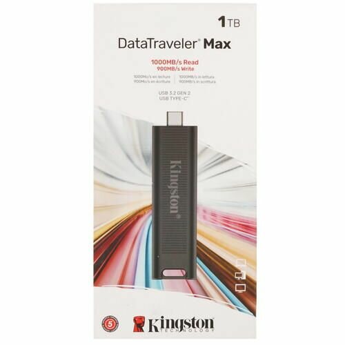 Флешка USB (Type-C) Kingston DataTraveler Max 1ТБ, USB3.2, черный [dtmax/1tb] - фото №9