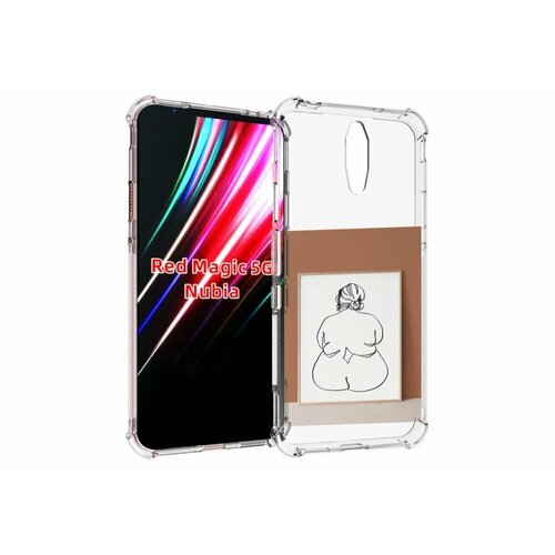 Чехол MyPads Body Positive Female Figure Line Art женский для ZTE Nubia Red Magic 1 5G задняя-панель-накладка-бампер чехол mypads body positive female figure line art женский для nokia g400 5g задняя панель накладка бампер