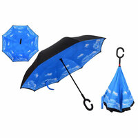 Зонт-трость синий, черный