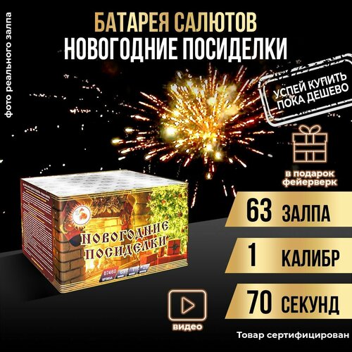 Салют фейерверк "Новогодние посиделки" 63 залпа + подарок салют