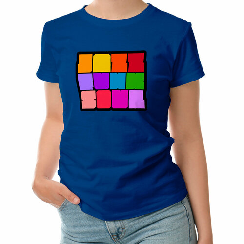 фото Футболка roly, размер l, синий