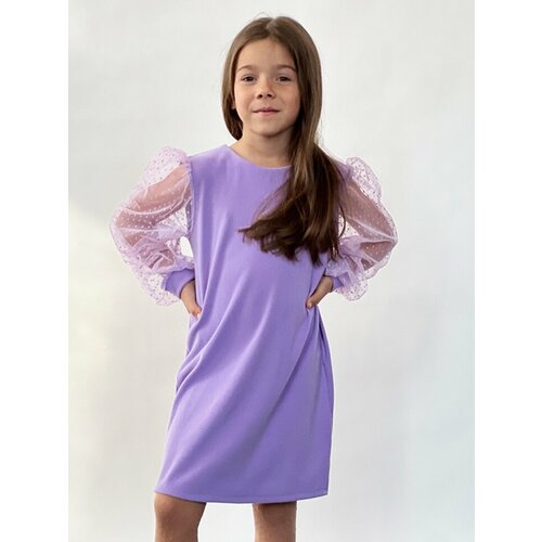 Платье Бушон, размер 122-128, фиолетовый