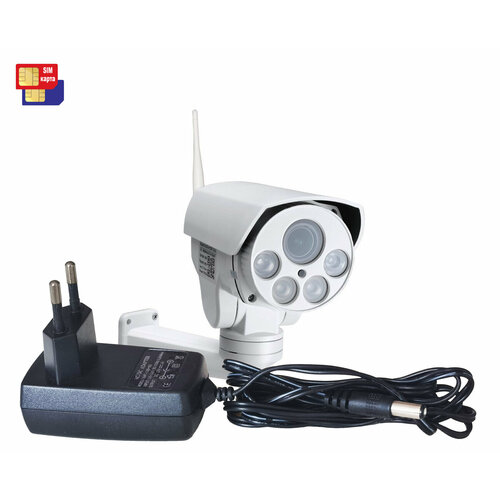 4G уличная камера видеонаблюдения 5Mp Линк-5MP NC-49G-10X (8G) (РОС) (C974254CN) с SIM-картой. Запись на SD, микрофон и динамик, ИК, 10-zoom, датчик