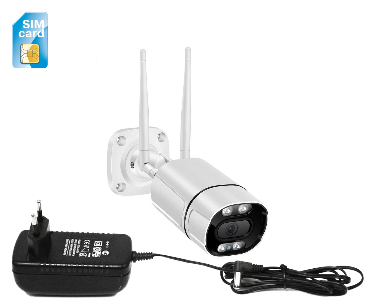 HDcom SE248-3MP-4G (EU) (U58206LU) - IP-камера для улицы с СИМ картой. 4G камера видеонаблюдения с записью в облако Amazon и датчиком движения.