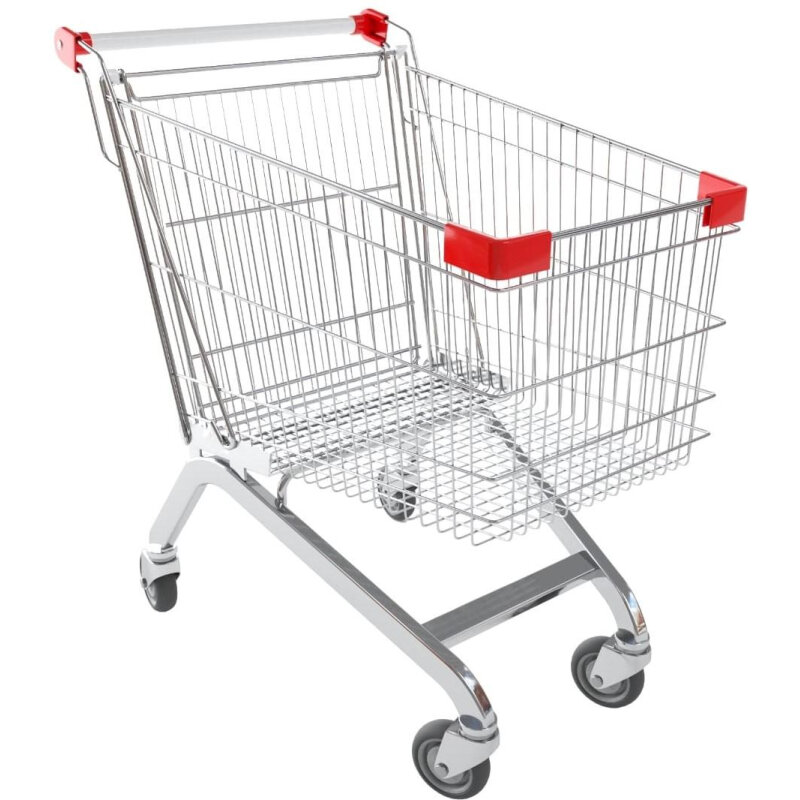 Тележка покупательская SM- А 60 бдспоп красный пластик