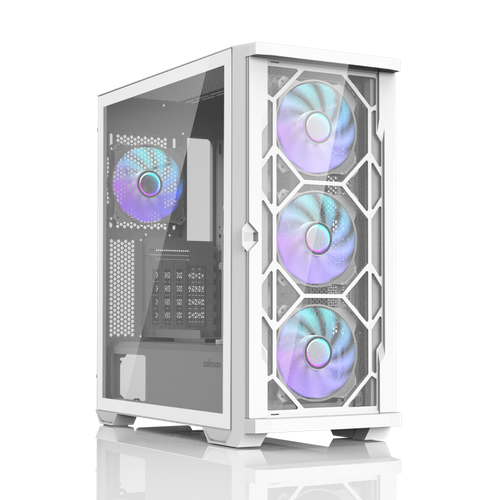 Корпус ZALMAN Z10 DUO White, ATX, WHITE, WINDOW, Infinity Mirror ARGB корпус zalman z10 duo white z10 duo white