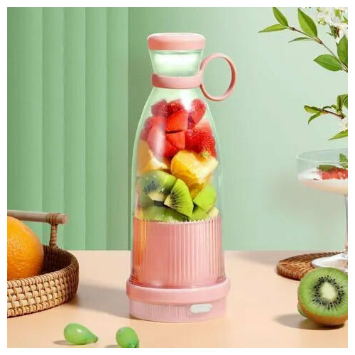 Портативный блендер для смузи Беспроводной миксер для коктейлей из фруктов 420Мл розовый 39900₽