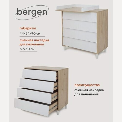 Изображение товара Комод Rant BERGEN Cloud White 84 см
